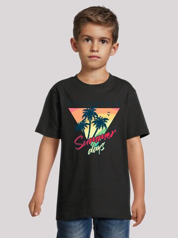 T-Shirt 'California Summer Days Palm' F4NT4STIC en noir : devant