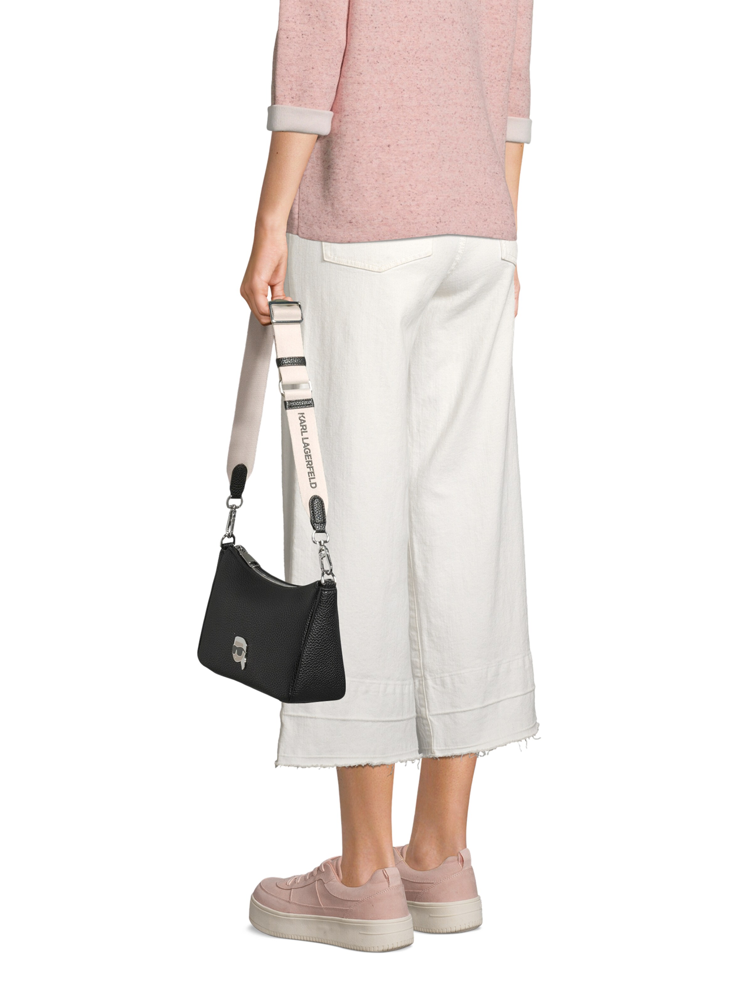 Karl Lagerfeld Õlakott 'Ikon', värv must: eest vaates