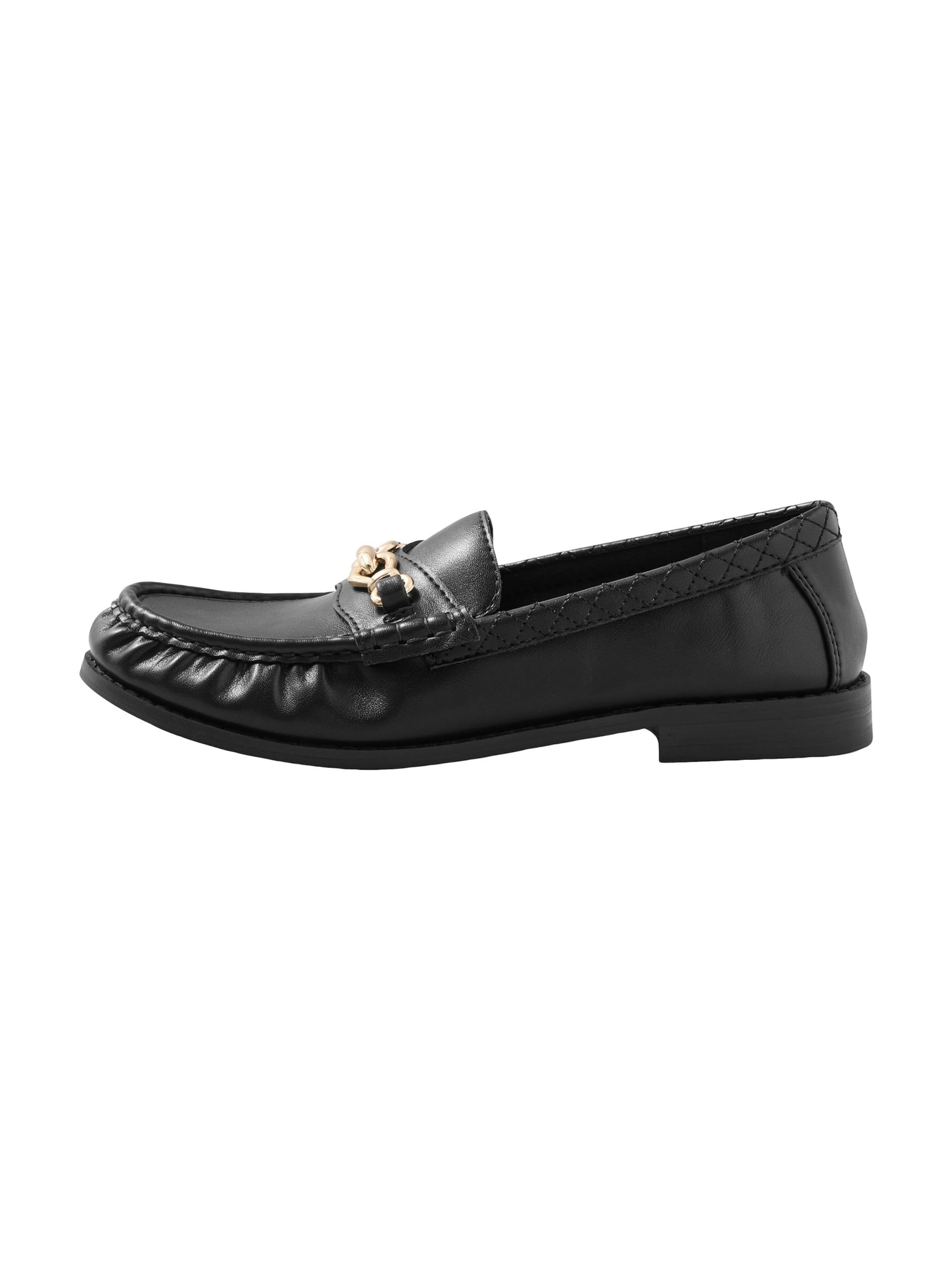 Mocassino di love & roses in nero: frontale