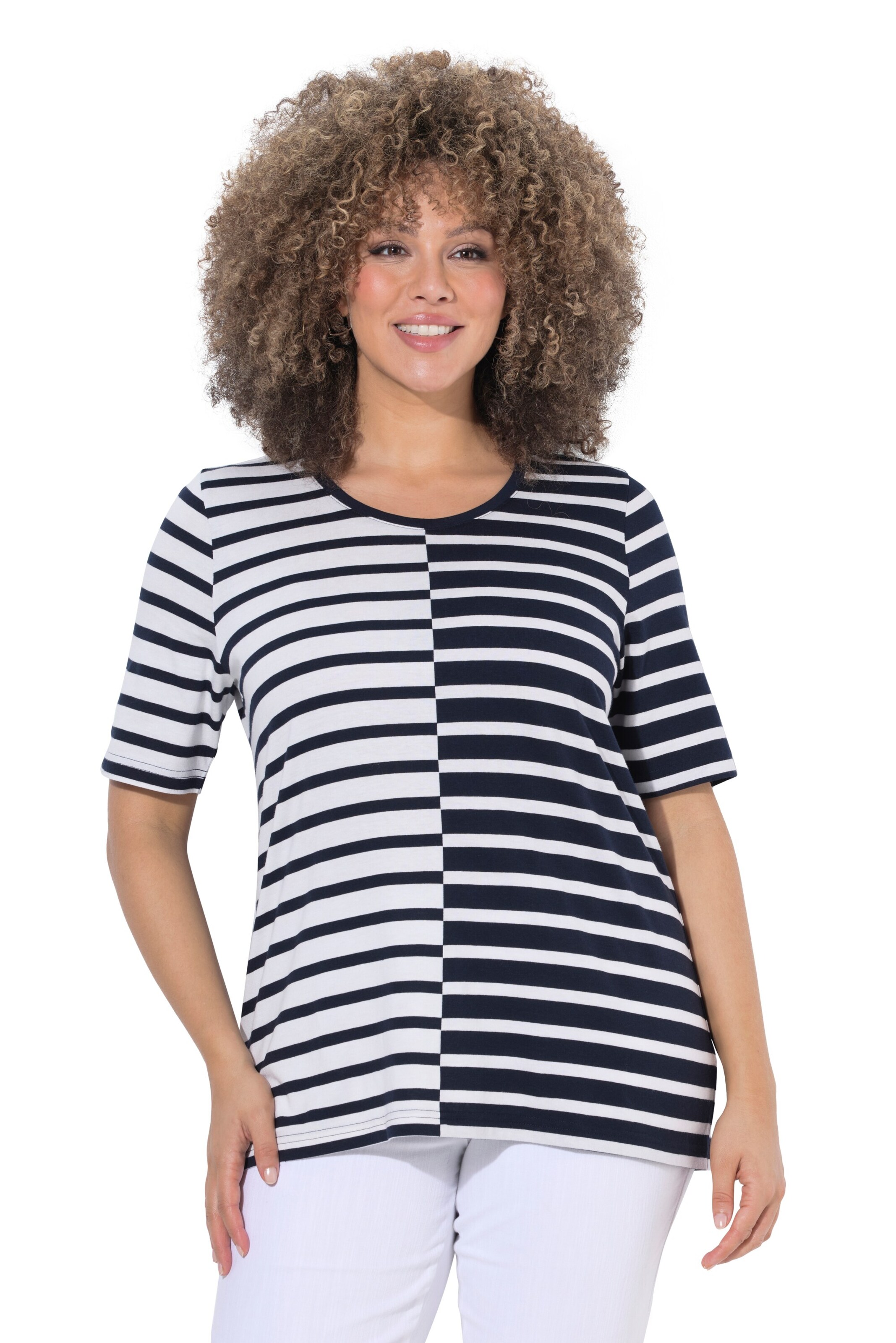 Ulla Popken Shirt in Blauw: voorkant