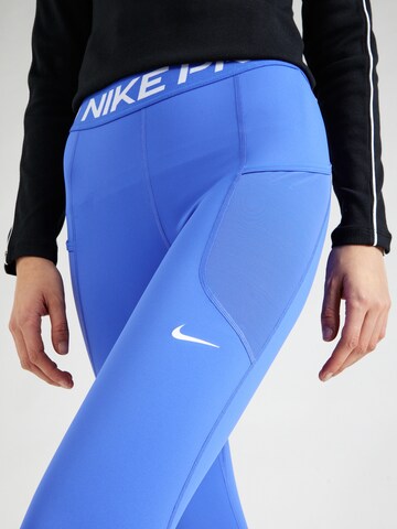 NIKE Skinny Sporthose in Blau