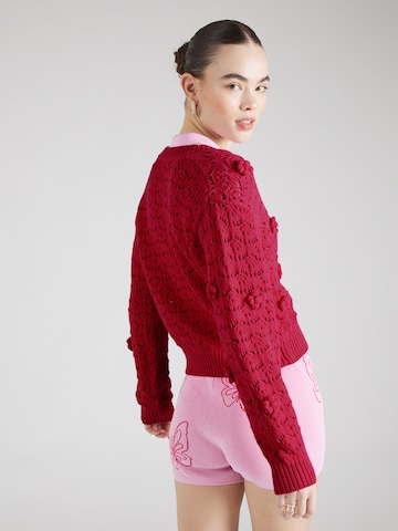 florence by mills exclusive for ABOUT YOU Knit cardigan 'Friendship Bracelet' in Red