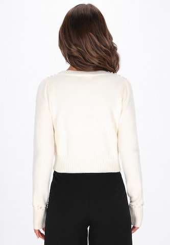 faina Gebreid vest in Wit