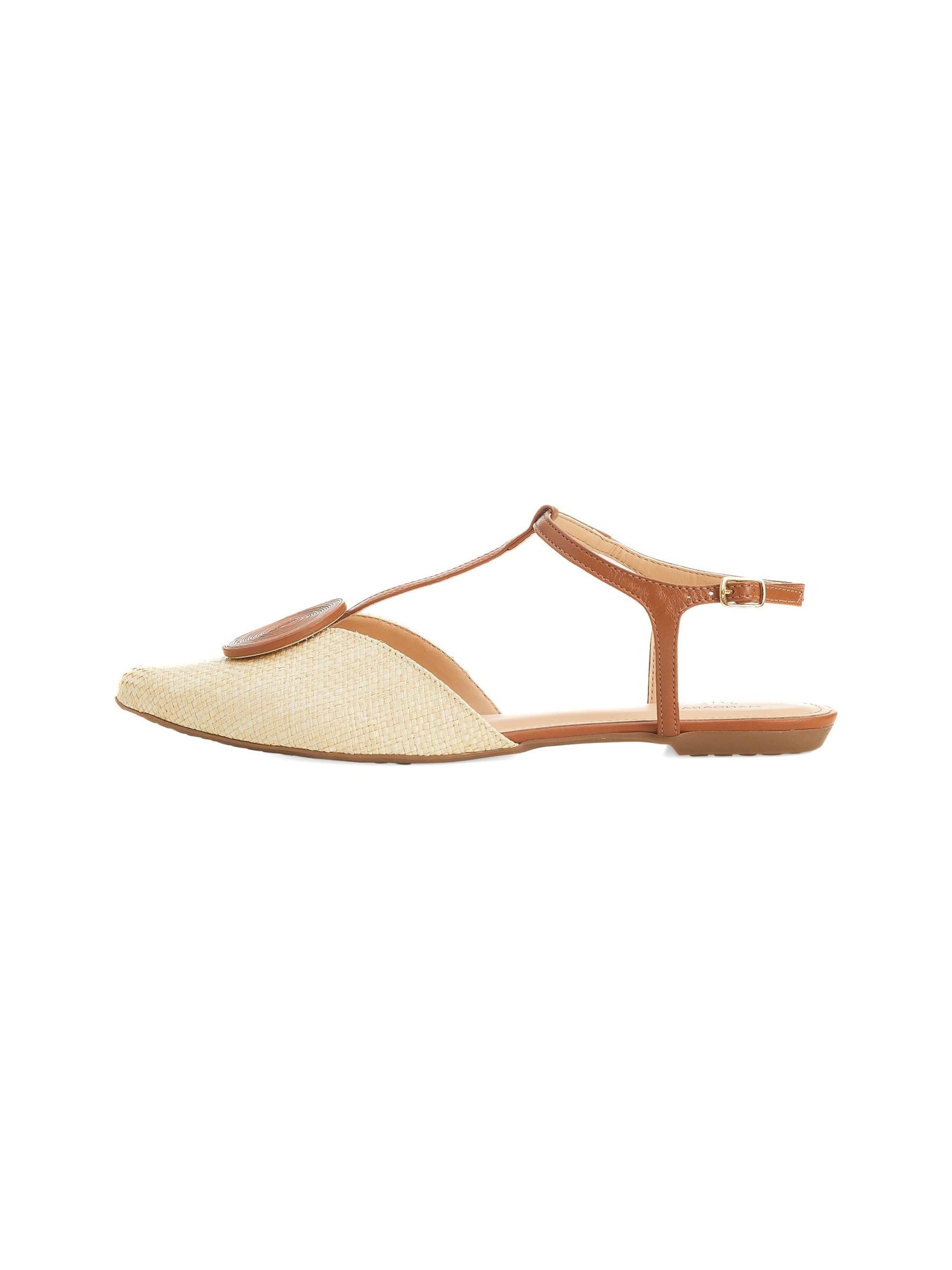 Tongs 'Acerola' Mangara Atelier en beige : devant