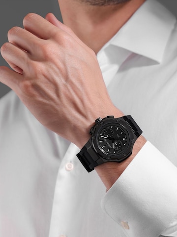 Montre à affichage analogique 'Lucardo' CERRUTI 1881 en noir