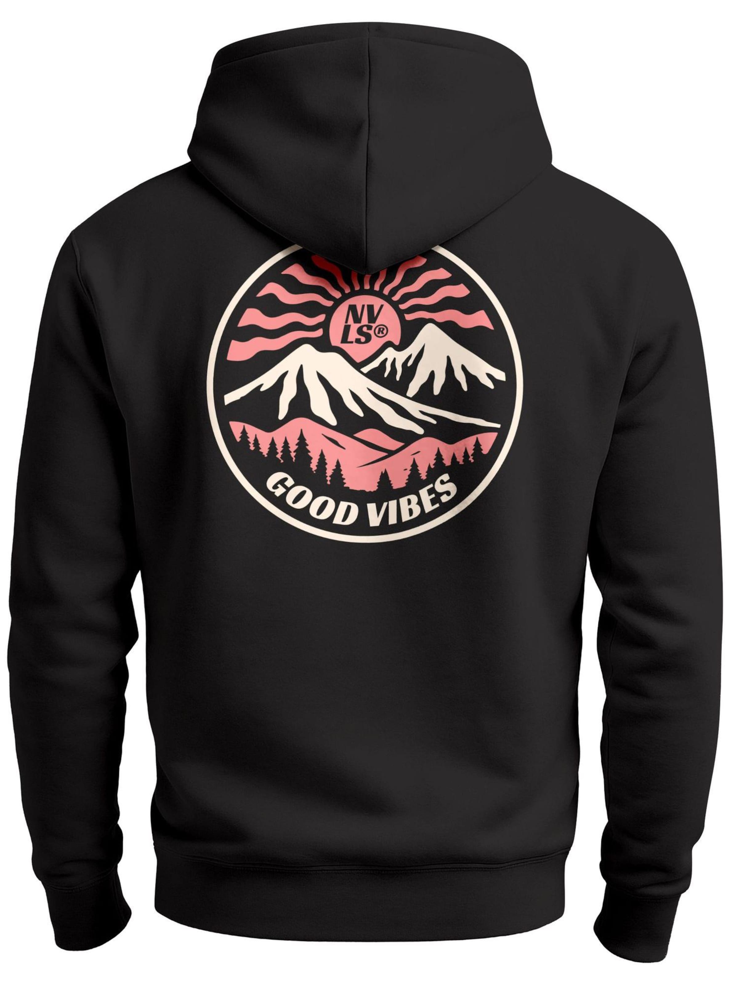 Neverless Sweatshirt 'Good Vibes' in Black