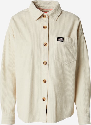 Chemisier Superdry en blanc : devant