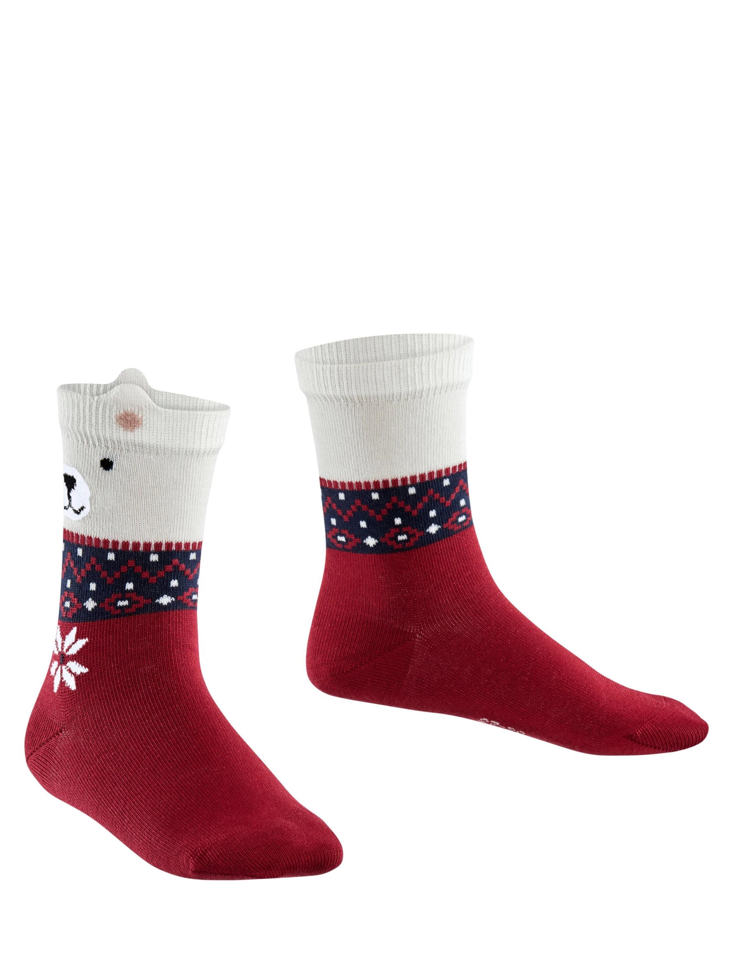 FALKE Socks 'Ice Bear' in Red