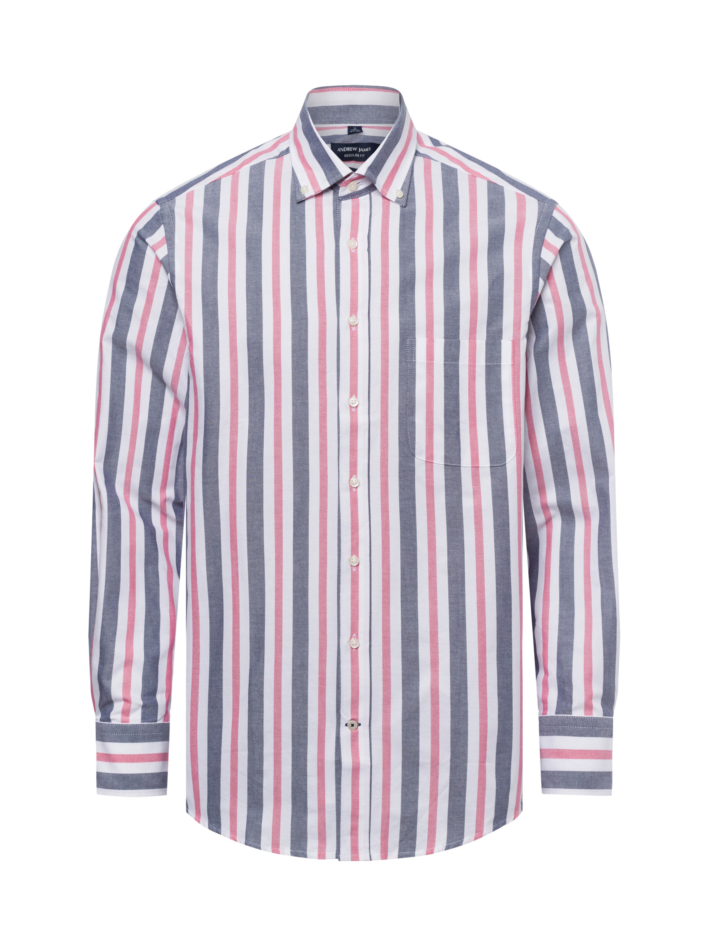 Andrew James Regular Fit Hemd in Grau: Vorderseite