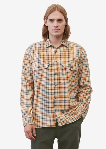 Marc O'Polo Comfort fit Button Up Shirt in Orange: front