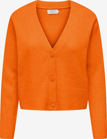 ONLY Knit Cardigan 'HAZEL' in Orange: front