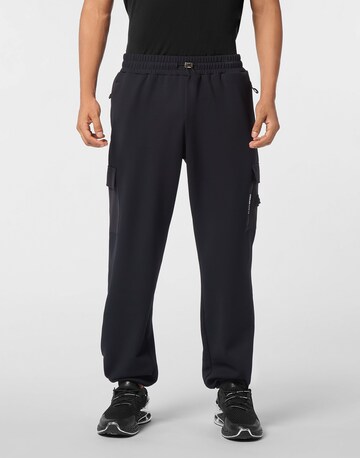 Plein Sport Tapered Cargobroek in Zwart: voorkant