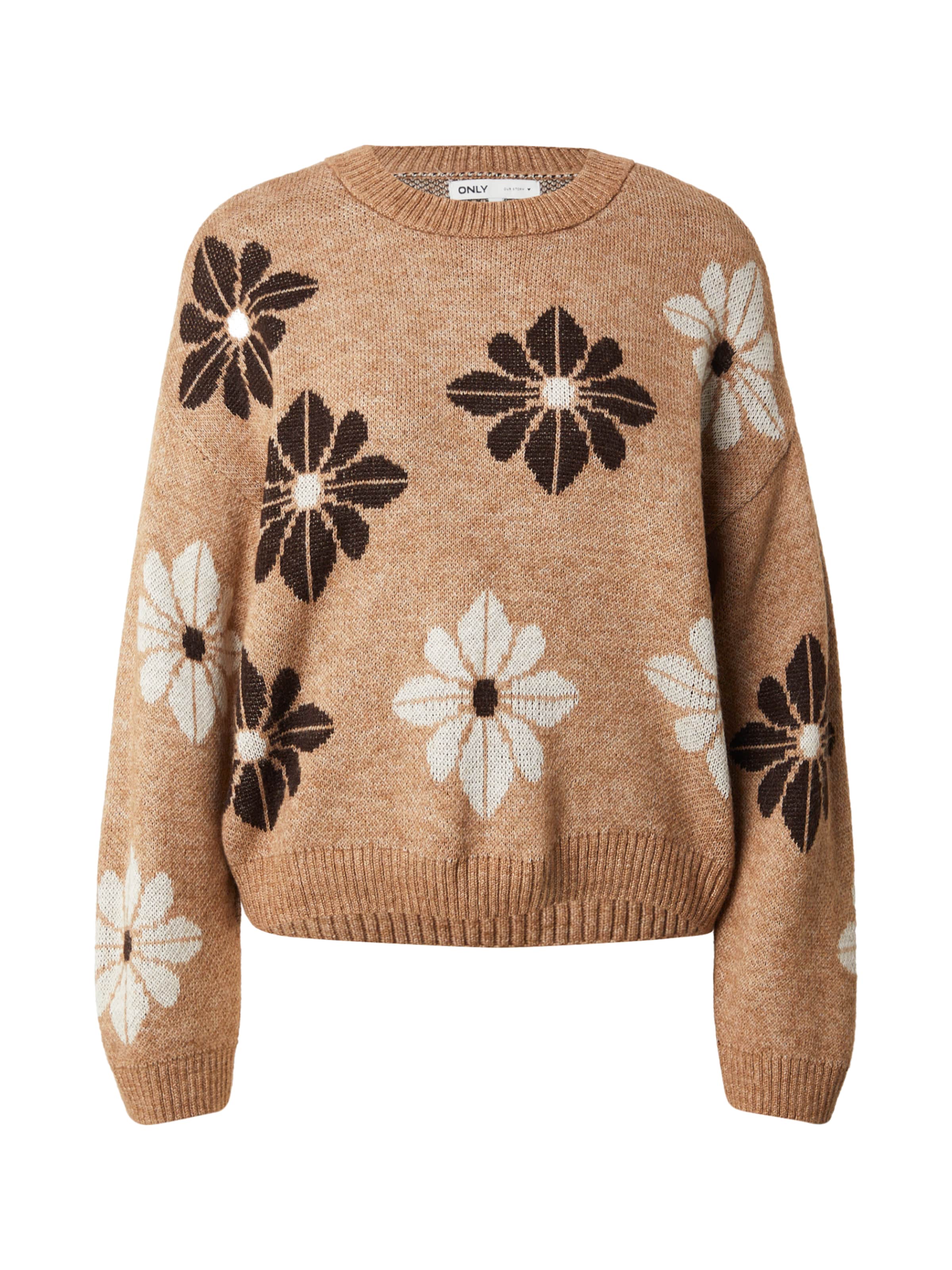 ONLY Jersey 'ONLFREESIA' en marrón moteado / negro / offwhite, Vista del producto