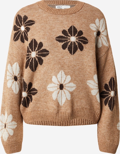 ONLY Pullover 'ONLFreesia' in XS in dunkelbraun / braunmeliert / offwhite, Produktansicht