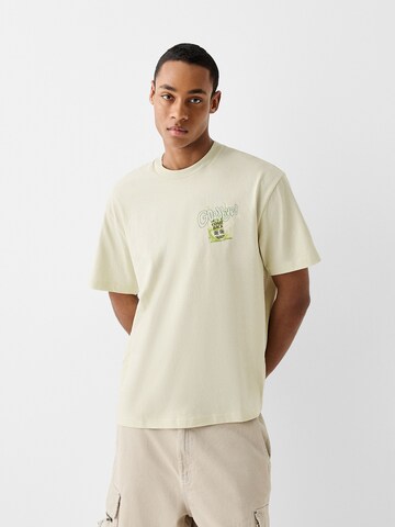 T-Shirt Bershka en vert : devant