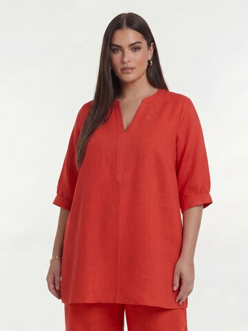 YOEK Tunic in Red: front