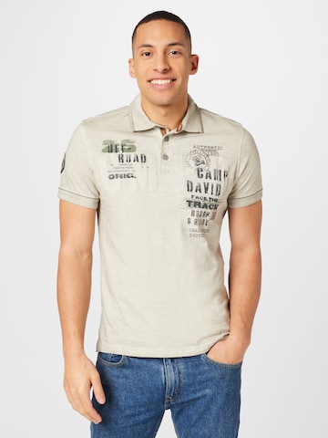 CAMP DAVID Shirt in Silver: front