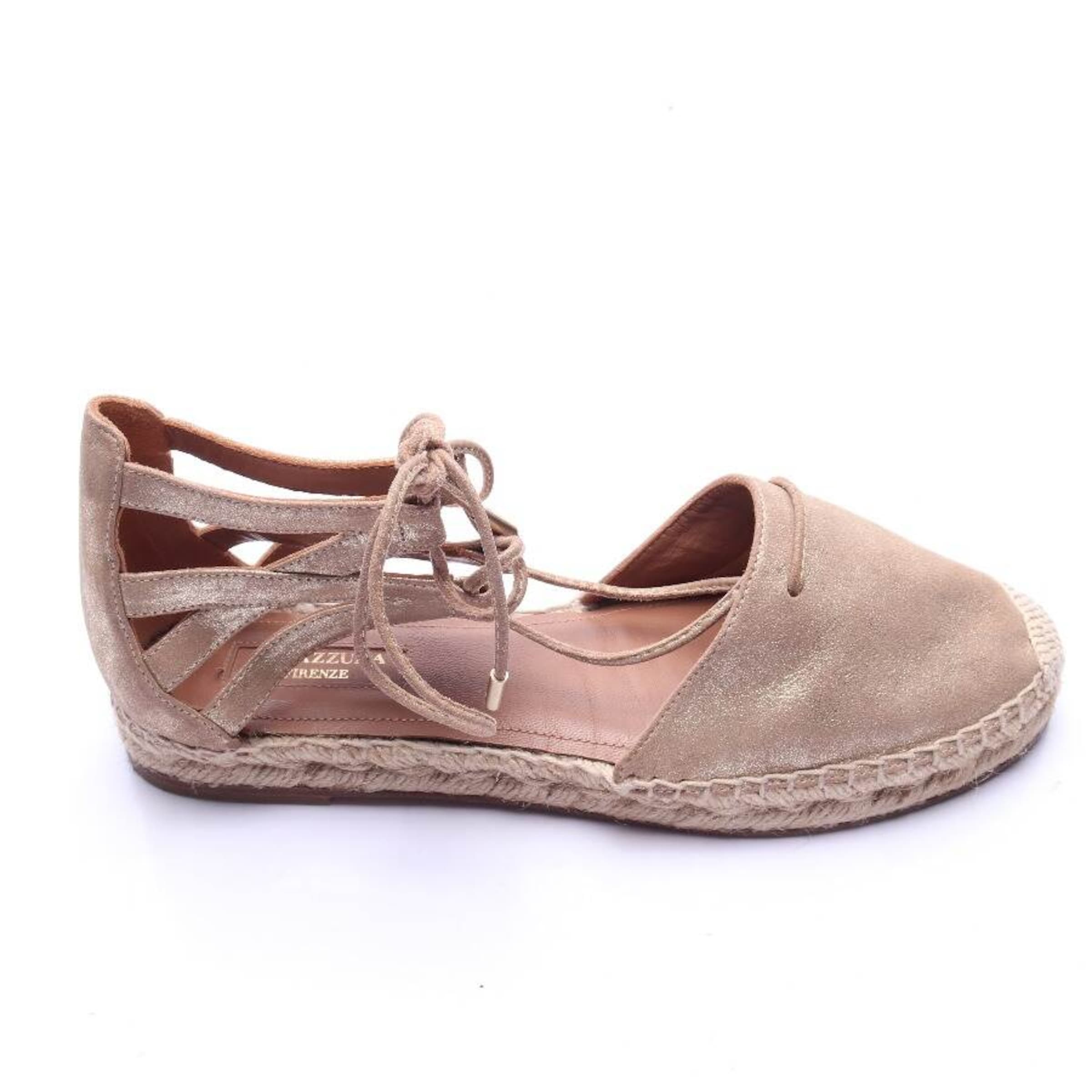 Aquazzura Flats & Loafers in 37,5 in Silver: front