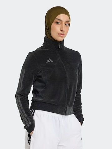 ADIDAS SPORTSWEAR Αθλητική ζακέτα φούτερ 'TIRO' σε μαύρο: μπροστά