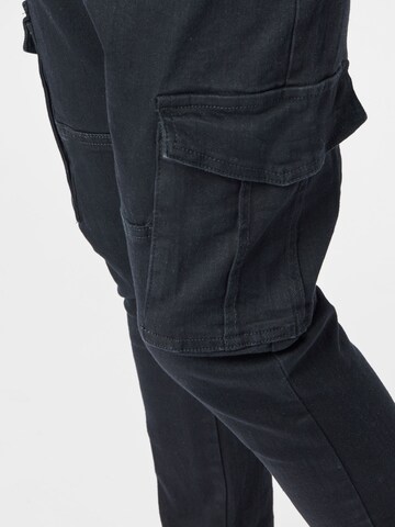 BRAVE SOUL Tapered Cargo Pants in Black