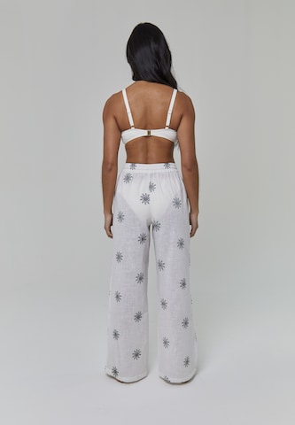 Wide Leg Pantalon South Beach en blanc