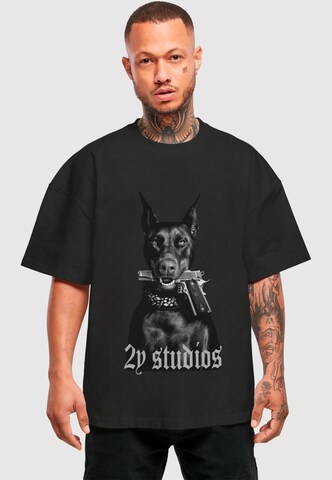 2Y Studios Shirt 'Doberman' in Schwarz: Vorderseite