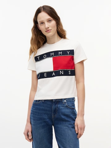 T-shirt Tommy Jeans en blanc : devant