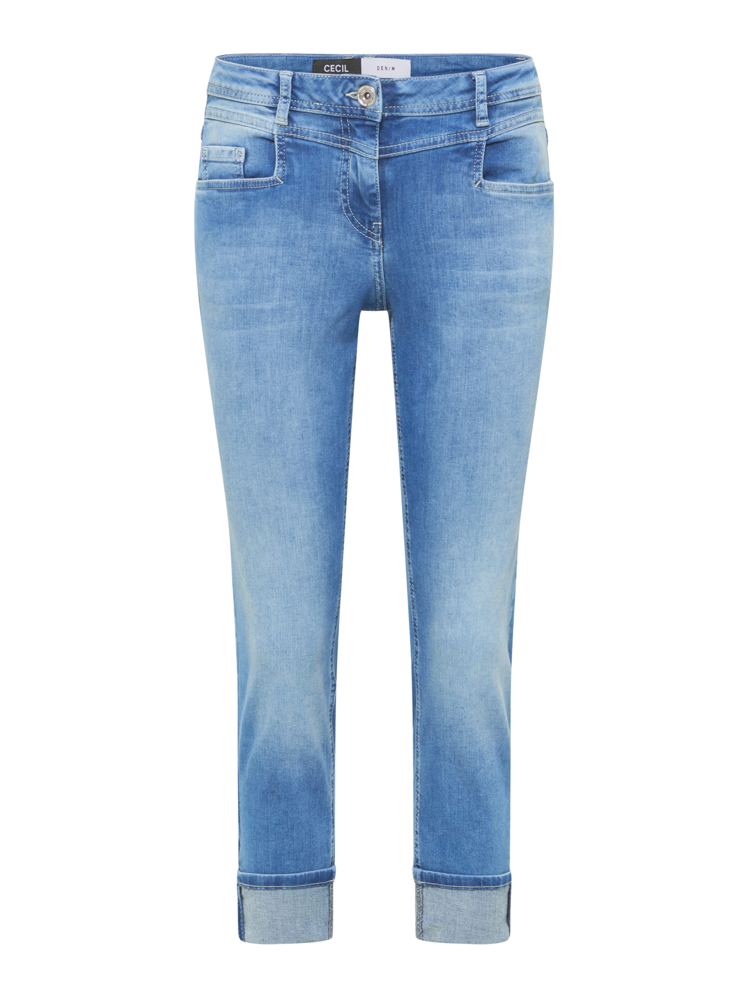 CECIL Slimfit Džíny 'Scarlett' – modrá: přední strana