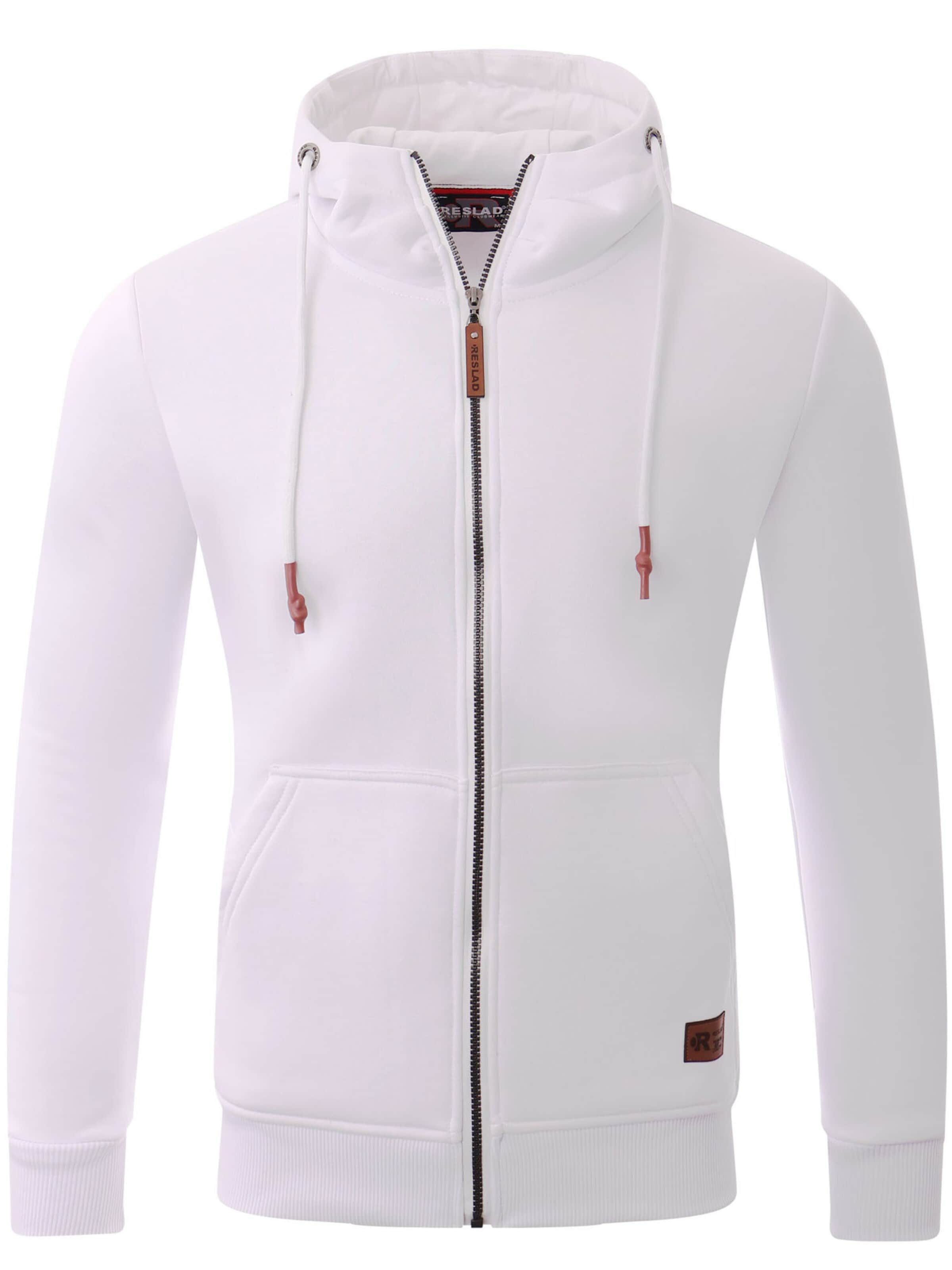Reslad Sweatjacke 'RS1006'‌ in Weiß: Vorderseite