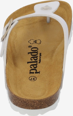 Palado Teenslipper 'Kos Metallic' in Wit