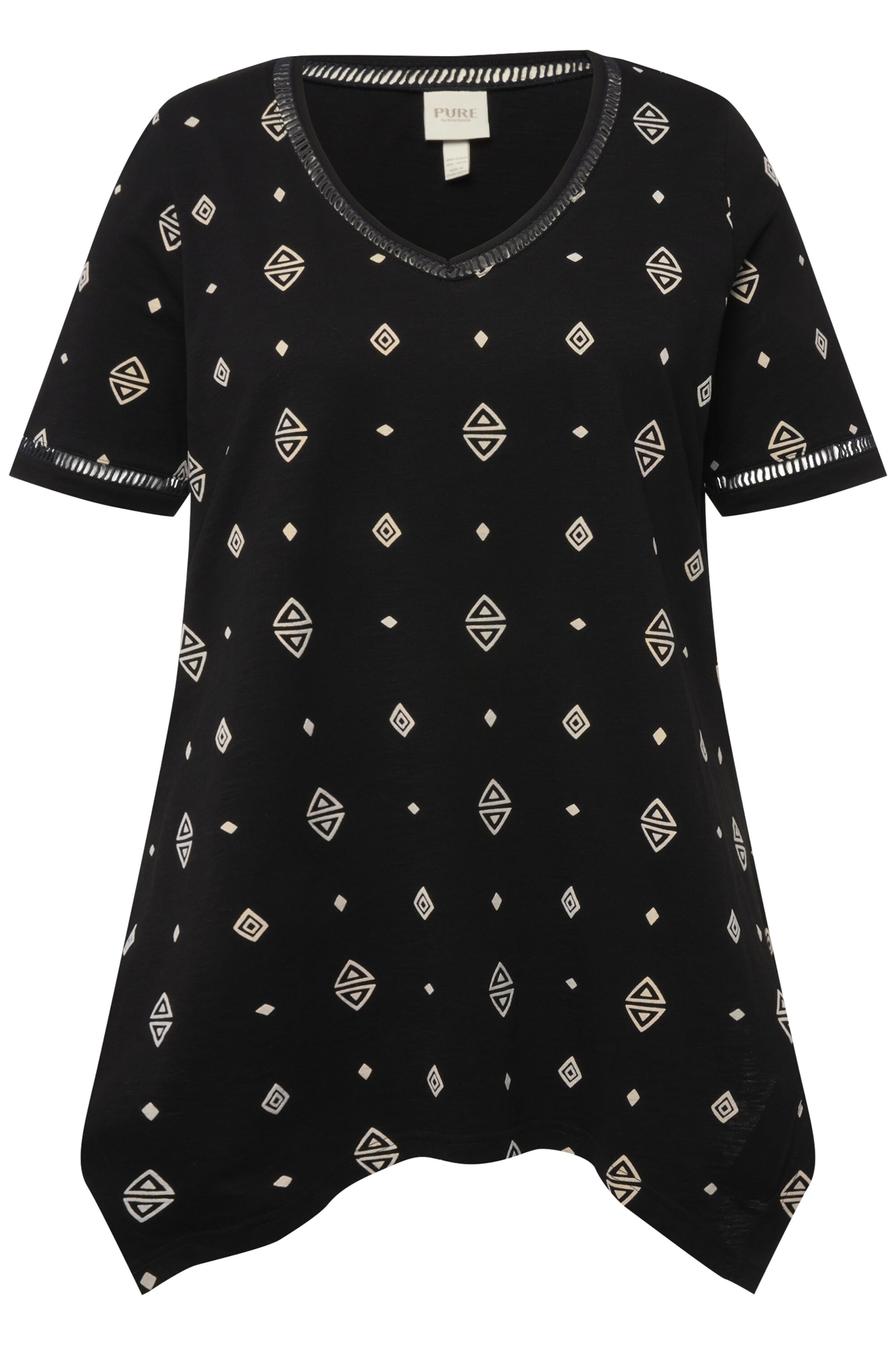 Ulla Popken Shirt in Schwarz: Vorderseite