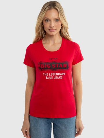T-shirt ' RISSMELNA ' BIG STAR en rouge : devant