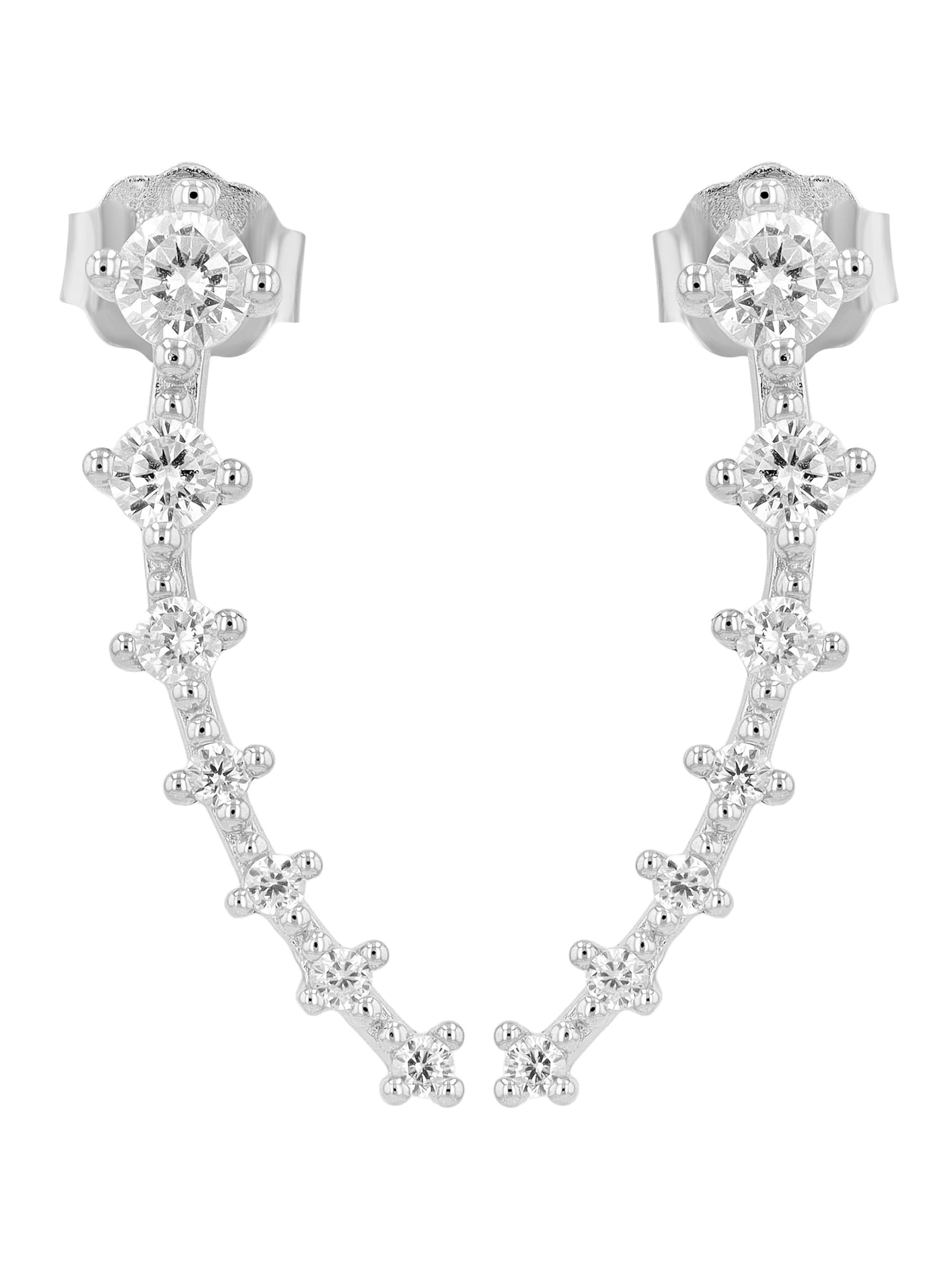 Akzent Earrings 'langlebig' in Silver: front