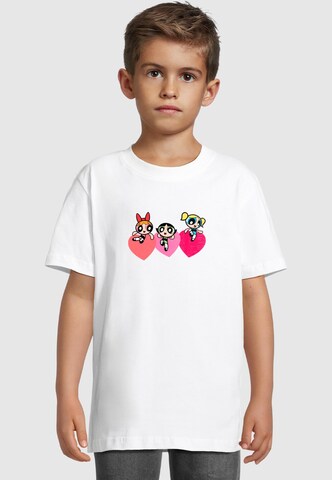 Merchcode Shirt 'The Powerpuff Girls' in Weiß: Vorderseite