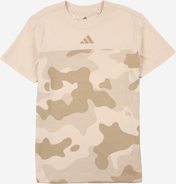 ADIDAS SPORTSWEAR Функциональная футболка 'Seasonal Essentials' в Бежевый: спереди