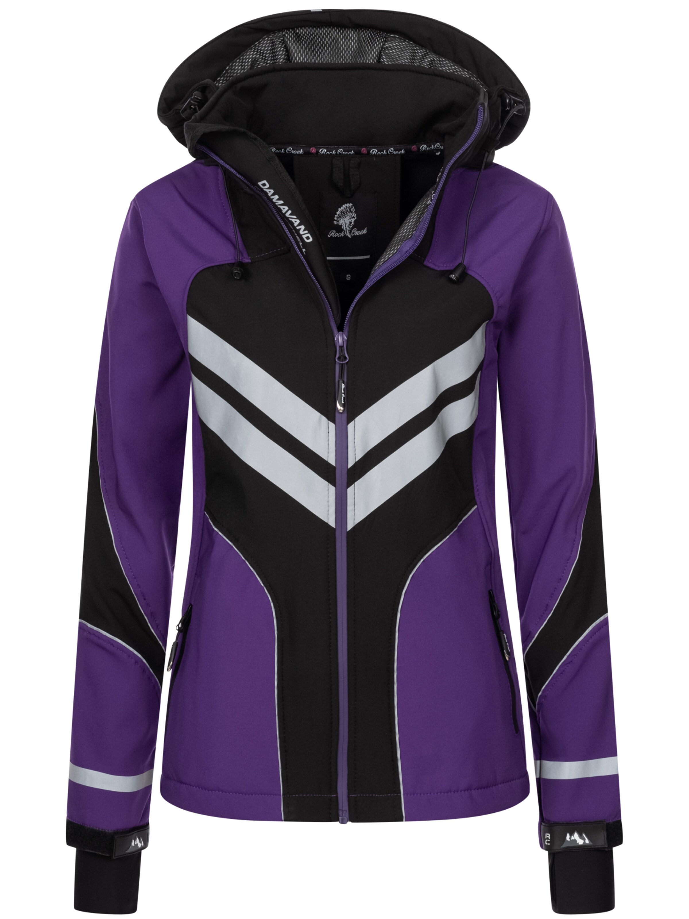 Rock Creek Outdoorjacke in Lila: Vorderseite