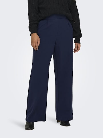 ONLY Carmakoma Wide leg Broek in Blauw: voorkant