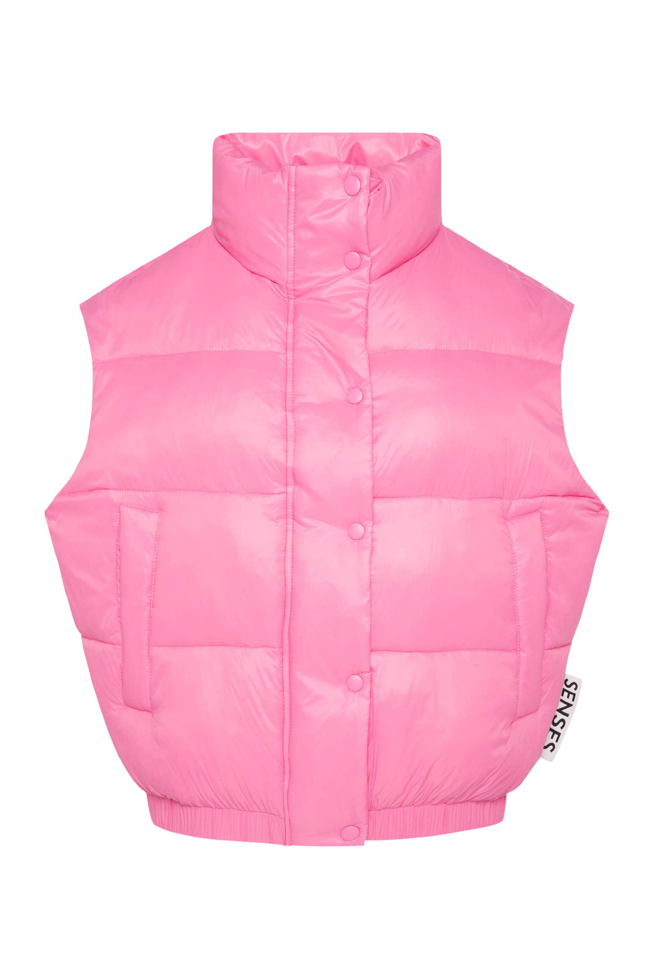 SENSES.THE LABEL Steppweste OW:E Oversized in Pink: Vorderseite