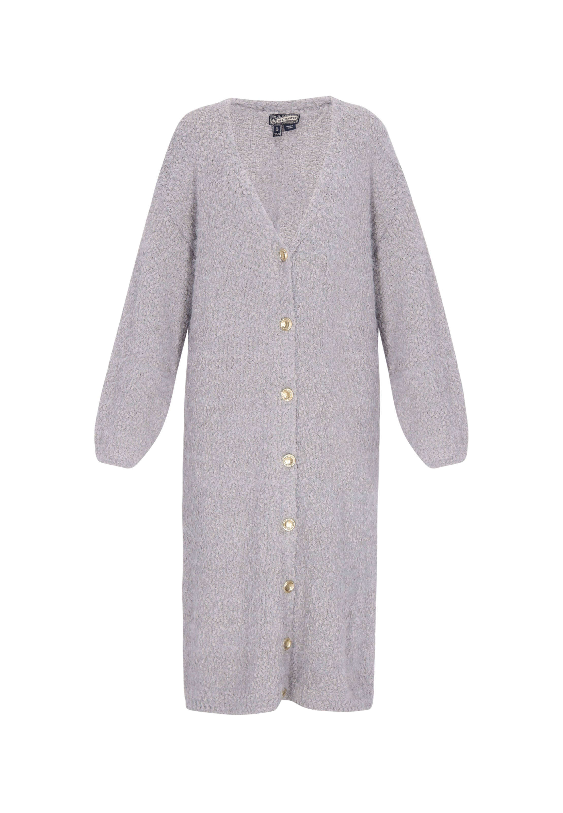 DreiMaster Vintage Strickjacke in Grau: Vorderseite