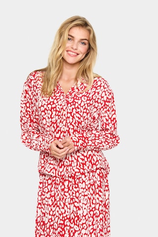SAINT TROPEZ Bluse 'Zvea' in Rot: Vorderseite