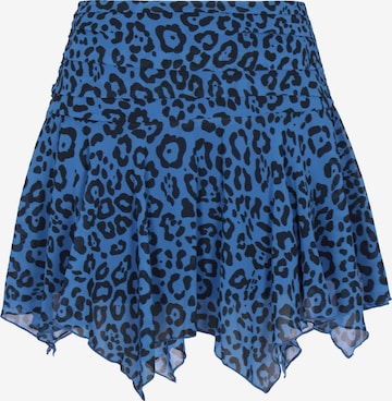 faina - Saia 'Festive' em azul: frente