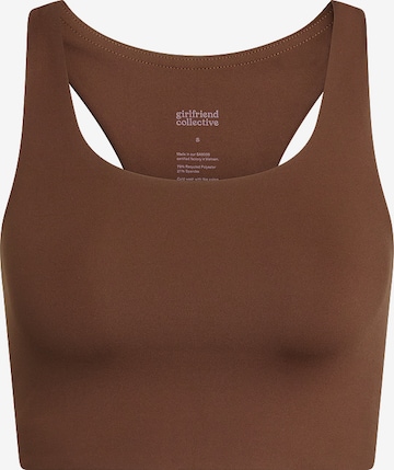 Bustier Soutien-gorge de sport 'Paloma' Girlfriend Collective en marron : devant