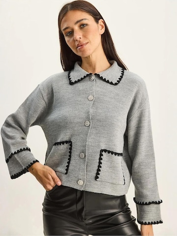 Bianco Lucci Knit cardigan in Grey
