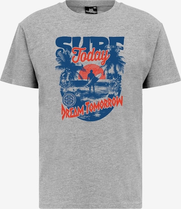 Oldskull Shirt 'Wrldvibe Surf Dreams' in Grey: front
