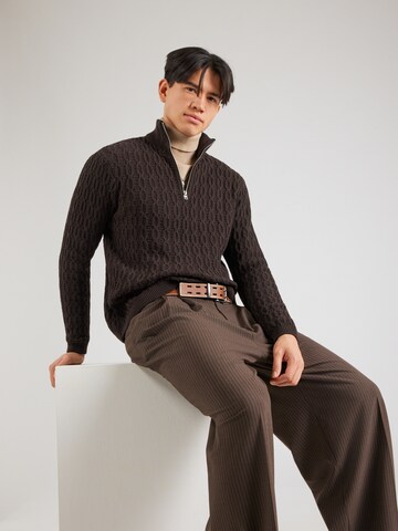 Only & Sons Sweater 'ONSLEONARD' in Brown: front