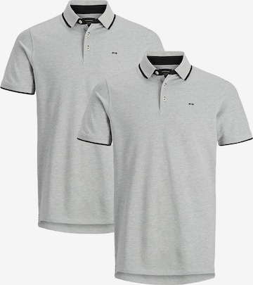 JACK & JONES Shirt 'Paulos - Slim Fit' in Grey: front