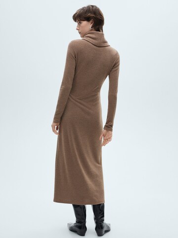 MANGO Knit dress 'GINO' in Brown