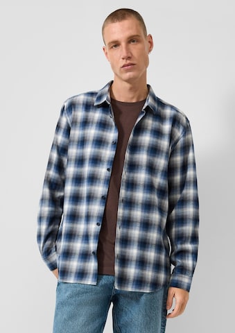 Coupe regular Chemise QS en bleu : devant