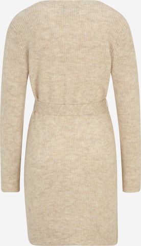 Pieces Petite Knitted dress 'ELLEN' in Beige