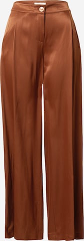 PATRIZIA PEPE Wide leg Trousers with creases in Brown: front